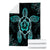 Hawaiian Turtle And Hibiscus Polynesian Premium Blankets Turquoise - AH - Polynesian Pride