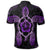 Hawaiian Turtle and Hibiscus Polynesian Polo Shirt Violet - Polynesian Pride