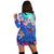 Hawaiian Turtle And Plumeria Pattern Polynesian Hoodie Dress - AH - Polynesian Pride