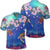 Hawaiian Turtle and Plumeria Pattern Polynesian Polo Shirt Unisex Black - Polynesian Pride