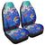 Hawaiian Turtle And Plumeria Pattern Polynesian Car Seat Covers - AH Universal Fit Black - Polynesian Pride