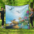 Hawaiian Turtle Dolphin In The Ocean Polynesian Premium Quilts - AH Black - Polynesian Pride