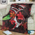 Hawaiian Turtle Hibiscus And Plumeria Flower Polynesian Premium Blankets - AH - Polynesian Pride