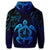Hawaiian Turtle Hibiscus Coconut Tree Polynesian Zip Hoodie - Polynesian Pride