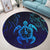 Hawaiian Turtle Hibiscus Coconut Tree Polynesian Round Carpet AH - Polynesian Pride