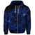 Hawaiian Turtle Hibiscus Plumeria Kanaka Polynesian Zip Hoodie Blue Soft Style - Polynesian Pride