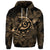 Custom Hawaiian Turtle Hibiscus Plumeria Kanaka Polynesian Hoodie Gold Soft Style - Polynesian Pride