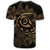 Hawaiian Turtle Hibiscus Plumeria Kanaka Polynesian T Shirt Gold Soft Style AH - Polynesian Pride