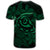 Hawaiian Turtle Hibiscus Plumeria Kanaka Polynesian T Shirt Green Soft Style AH - Polynesian Pride