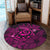 Hawaiian Turtle Hibiscus Plumeria Kanaka Polynesian Round Carpet Pink - Soft Style - AH - Polynesian Pride