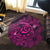 Hawaiian Turtle Hibiscus Plumeria Kanaka Polynesian Round Carpet Pink - Soft Style - AH - Polynesian Pride