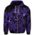 Hawaiian Turtle Hibiscus Plumeria Kanaka Polynesian Zip Hoodie Purple Soft Style - Polynesian Pride