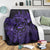 Hawaiian Turtle Hibiscus Plumeria Kanaka Polynesian Premium Blankets Purple - Soft Style - AH - Polynesian Pride