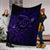 Hawaiian Turtle Hibiscus Plumeria Kanaka Polynesian Premium Blankets Purple - Soft Style - AH - Polynesian Pride