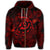 Hawaiian Turtle Hibiscus Plumeria Kanaka Polynesian Zip Hoodie Red Soft Style - Polynesian Pride