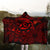 Hawaiian Turtle Hibiscus Plumeria Kanaka Polynesian Hooded Blanket Red - Soft Style - AH - Polynesian Pride