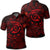 Hawaiian Turtle Hibiscus Plumeria Kanaka Polynesian Polo Shirt Red Soft Style Unisex Black - Polynesian Pride