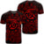 Hawaiian Turtle Hibiscus Plumeria Kanaka Polynesian T Shirt Red Soft Style AH Unisex Black - Polynesian Pride