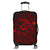 Hawaiian Turtle Hibiscus Plumeria Kanaka Polynesian Luggage Covers Red - Soft Style - AH Black - Polynesian Pride