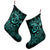 Hawaiian Turtle Hibiscus Plumeria Kanaka Polynesian Christmas Stocking Turquoise - Soft Style - AH - Polynesian Pride