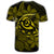 Hawaiian Turtle Hibiscus Plumeria Kanaka Polynesian T Shirt Yellow Soft Style AH - Polynesian Pride