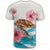 Hawaiian Turtle Hibiscus Waves Polynesian T Shirt AH - Polynesian Pride