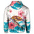 Hawaiian Turtle Hibiscus Waves Polynesian Zip Hoodie - Polynesian Pride