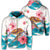 Hawaiian Turtle Hibiscus Waves Polynesian Zip Hoodie Unisex Art - Polynesian Pride