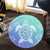 Hawaiian Turtle In The Sea Polynesian Round Carpet - AH - Polynesian Pride