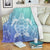 Hawaiian Turtle In The Sea Polynesian Premium Blankets - AH White - Polynesian Pride