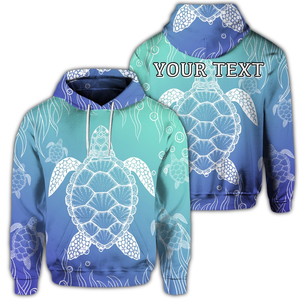 Custom Hawaiian Turtle In The Sea Polynesian Hoodie Unisex Art - Polynesian Pride