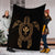 Hawaiian Turtle Kanaka Polynesian Premium Blankets - Gold - AH - Polynesian Pride