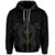 Hawaiian Turtle Kanaka Polynesian Zip Hoodie Gray - Polynesian Pride