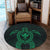 Hawaiian Turtle Kanaka Polynesian Round Carpet - Green - AH - Polynesian Pride