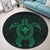 Hawaiian Turtle Kanaka Polynesian Round Carpet - Green - AH - Polynesian Pride