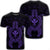 Hawaiian Turtle Kanaka Polynesian T Shirt Purple AH Unisex Black - Polynesian Pride