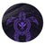 Hawaiian Turtle Kanaka Polynesian Round Carpet - Purple - AH Round Carpet Luxurious Plush - Polynesian Pride