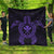 Hawaiian Turtle Kanaka Polynesian Premium Quilts - Purple - AH Black - Polynesian Pride