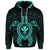 Custom Hawaiian Turtle Kanaka Polynesian Hoodie Turquoise - Polynesian Pride