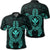 Hawaiian Turtle Kanaka Polynesian Polo Shirt Turquoise Unisex Black - Polynesian Pride