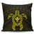 Hawaiian Turtle Kanaka Polynesian Pillow Covers - Yellow - AH Pillow Covers Black - Polynesian Pride