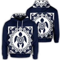 Hawaiian Turtle Pattern Hoodie Unisex Art - Polynesian Pride