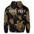 Custom Hawaiian Turtle Pattern Golden Hoodie - Polynesian Pride