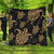 Hawaiian Turtle Pattern Golden Premium Quilts - AH Black - Polynesian Pride