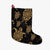 Hawaiian Turtle Pattern Golden Christmas Stocking - AH Christmas Stocking 26 X 42 cm Black - Polynesian Pride