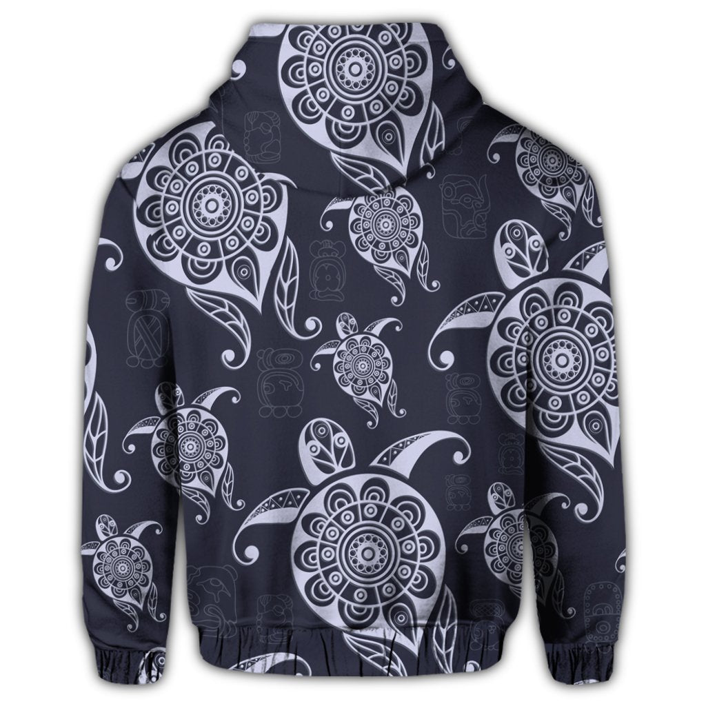 Hawaiian Turtle Pattern Wonderfull Zip Hoodie - Polynesian Pride