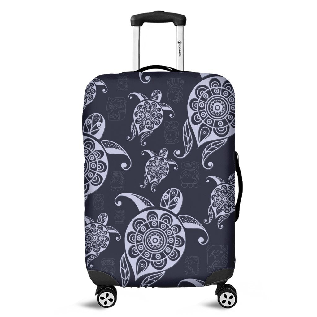 Hawaiian Turtle Pattern Wonderfull Luggage Covers - AH Black - Polynesian Pride