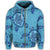 Hawaiian Turtle Plumeria Zip Hoodie - Polynesian Pride