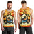 Hawaiian Turtle Plumeria Coconut Tree Polynesian Tank Top Gold - AH - Polynesian Pride