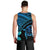 Hawaiian Turtle Plumeria Kakau Polynesian Quilt Tank Top Blue AH - Polynesian Pride